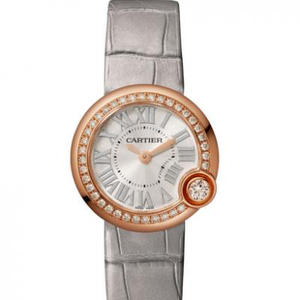 Cartier Ballon Blanc de Cartier -sarjan kvartsi timantti naistenkello WJBL0006