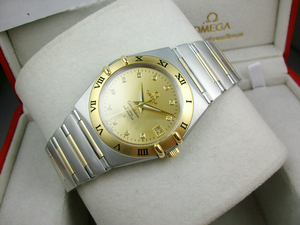 OMEGA Omega Constellation Series 18K kulta automaattinen mekaaninen miesten kello (kulta kasvot)