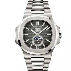 PF Patek Philippe Nautilus 5726 / 1A-014 sinisen levyn kuufaasiteräsnauha mekaaninen miesten kello