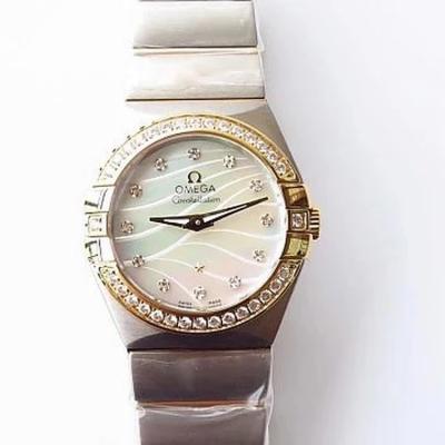 3s Omega Constellation Series 27mm Quartz Watch on varustettu alkuperäisellä Omega 1376 -erikoisliikkeellä ensimmäistä kertaa (liike on sama kuin alkuperäinen) - Sulje napsauttamalla kuva