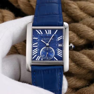 BF-tehtaan Cartier-tankkisarja Andy Laun sama mekaaninen miesten kello sininen malli - Sulje napsauttamalla kuva