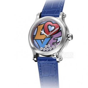 YF Chopard HAPPY DIAMONDS série colorée 278559-3020 montre de dames à mouvement mécanique automatique