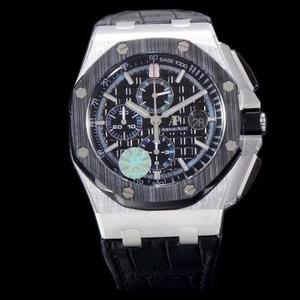New Products JF Boutique A P26411PO Steel Shell Black Pottery Ring Series Rubber Strap Men's Chronograph Mechanical Watch