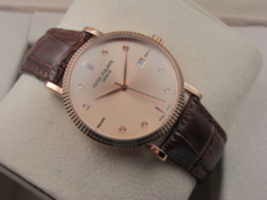 Patek Philippe Golden Ellipse series rose gold dial calendar men's mechanical watch diamond