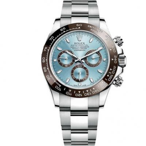 Jf Factory Rolex Cosmic Timepiece Daytona 116506-78596 V6s Version Anneau en céramique de surface bleu glace, 4130 automatique