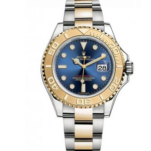 One Replica Rolex Yacht-Master 16623 Blue Plate Men's Mechanical Watch Gold Edition.
