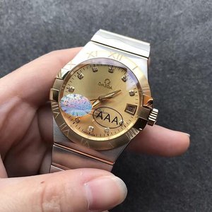 V6 Omega Constellation Series Men's Mechanical Watch Between Gold