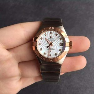 V6 Factory Omega Seamaster Series Fritillary Face Lady's Mechanical Watch 150M