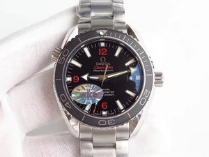 Nouveau MKS Omega Planet Ocean 600m 42mm Series Watch Automatic Mechanical Movement Stainless Steel Strap Men