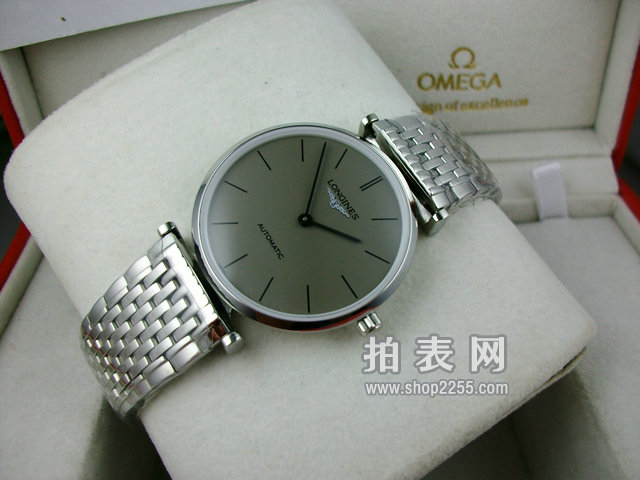 Longines Jialan series ultra-thin watch bar scale automatic mechanical men's watch (gray face) - Cliquez sur l'image pour la fermer