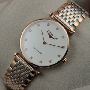 Swiss movement watch Longines Garland series 18K rose gold automatic mechanical men's watch