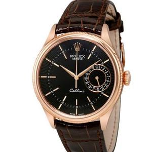 VF replica Rolex Cellini series 50515-0010 belt men's mechanical watch rose gold