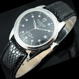 Top Swiss Tudor TUDOR Junyu Automatic mechanical calendar leather casual black men's watch