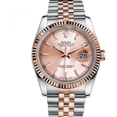 GM new log ladies 36mm rose gold 2018 new log 14k gold-covered series automatic mechanical movement stainless steel strap - Click Image to Close
