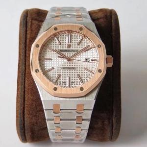 JF Artifact Audemars Piguet AP15400 Super Men’s Mechanical Watch "V5" Upgraded Edition with Gold and White Surface