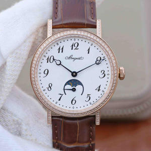 TW factory Breguet moon phase classic series 9087BB/29/964 men's automatic mechanical watch 18k rose gold.