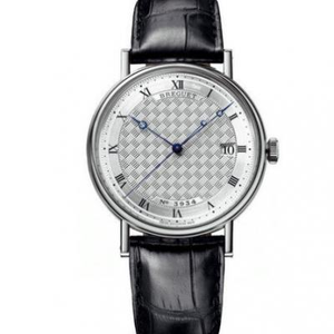 MKS factory Breguet classic series 5177 men's automatic mechanical white mesh alligator leather.