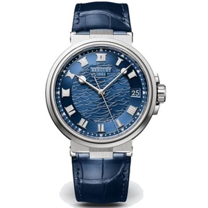 V9 Breguet MARINE nautical series 5517 watch, Italian crocodile pattern real cowhide automatic mechanical men's watch