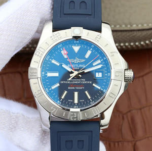 GF factory re-enacts the second-generation Breitling Avenger A3239011 World Time Watch (GMT) blue face model