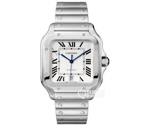 BV Cartier New Santos (Men's Large) Case: 316 Material Dial Large White Dial Watch