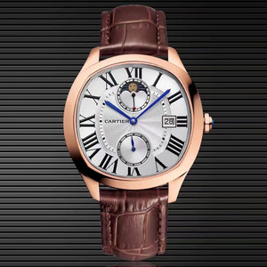 New Cartier Sun Moon Star Square Mechanical Men's Watch Rose Gold Multiple Styles