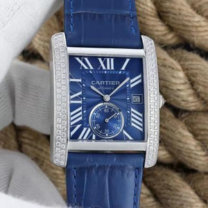 BF Factory Cartier Tank Series Diamond Andy Lau The Same Model Men's Mechanical Watch Blue Edition