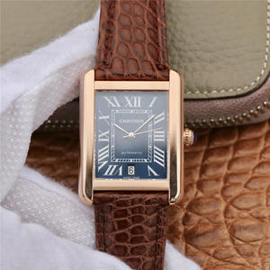 Cartier tank series W5200027 watch watch size 31x41mm men's belt mechanical watch