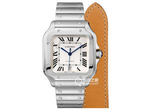 BV Cartier new Santos (women's medium size) Case: 316 material dial BV genuine 1:1 open mold white dial female watch