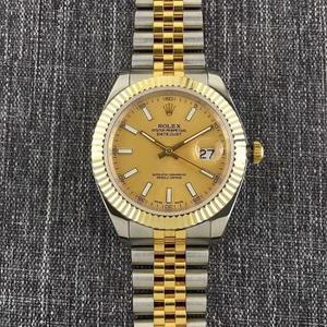 Taiwan Evergreen produced labor-soil Datejust, bezel, crown, steel band (middle gold part) are covered with 18K gold, automatic mechanical movement
