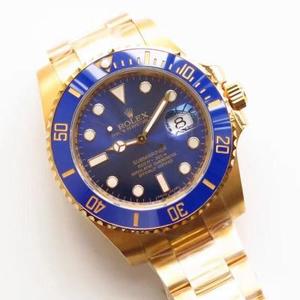Taiwan CF Evergreen high-end private customized version full gold blue water ghost 18k thick gold than general gold Twice the thickness of the men’s watch with automatic winding movement.