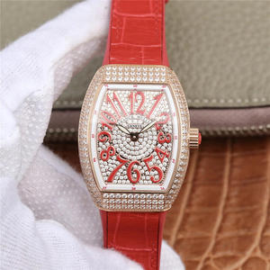 ABF Muller Franck Muller V32 Series Ladies Watch Red Silicone Strap Quartz Movement