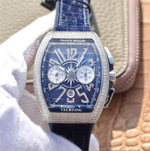 ABF Franck Muller V45 Blue Yacht 7750 Movement 44x54 mm Men's Watch Rubber Band Automatic Mechanical Movement