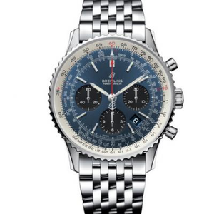 GF Factory Breitling Aviation Chronograph 1 B01 Chronograph, Men's Automatic Mechanical Chronograph, Black Plate, Steel Band