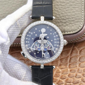 GP Van Cleef u0026 Arpels poetic complication series dancing angel horn The craft skirt is made of sterling silver with diamonds and literal villains.