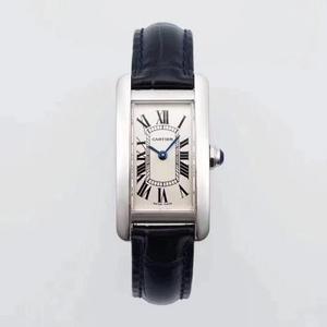 GS Cartier's popular masterpiece The elegant American tank WSTA0016 watch gracefully debut! Ladies watch
