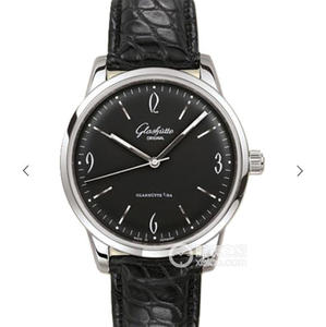 FK Glashütte Original 1-39-52-10-02-01 Men's Mechanical Belt Watch Black Plate.