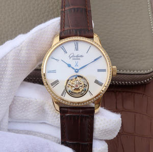 Glashütte Original Senator Series 94-11-01-01-04 True Tourbillon Watch 18k Gold Diamond White Plate