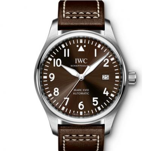 MKS Factory IWC Pilot Series IW327003 Mark Eighteen Coffee Face Men's Mechanical Watch