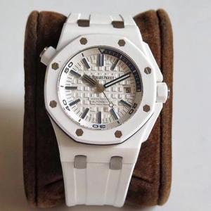 JF boutique A P 15703 white ceramic series V8 version 42mm diameter. With imported 9015 movement to 3120 movement