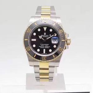 JF factory new product Rolex SUB PVD gold black water ghost between gold series automatic mechanical movement men's watch