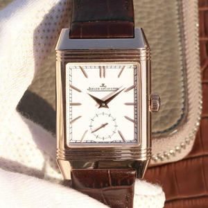 High imitation Jaeger LeCoultre Reverso watch rose gold two-hand semi-neutral mechanical watch