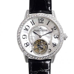 Jaeger-LeCoultre Date Q3413403 Fully Automatic Mechanical real tourbillon zircon shell surface through bottom.