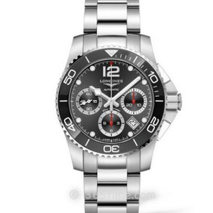 8F Factory Longines Concas Sports Chronograph Series L3.783.4.56.6 Diving Watch, Steel Band Men's Mechanical Chronograph Watch