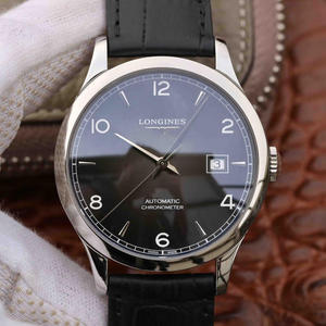 AF Longines Pioneer Series Men's Mechanical Watch New Style Slim Arc Case Case Silver Needle Steel Belt