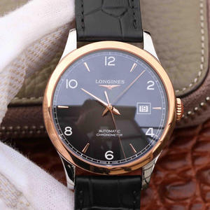 AF Longines Pioneer Series Men's Mechanical Watch New Style Slim Arc-shaped Case Set Intermediate Gold Case