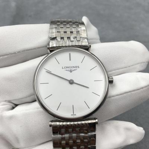 Longines Garland series imported quartz movement, simple and elegant white plate, both men and women can wear