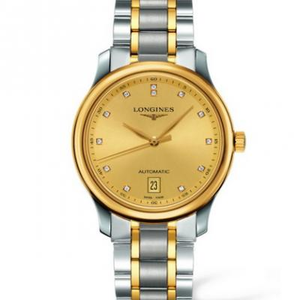 Top fine imitation Longines L2.628.5.37.7 Master's 6-digit single calendar men's mechanical watch 18k gold men's watch