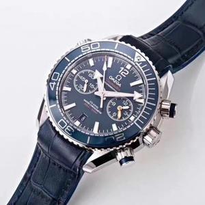 The new version of Omega Ocean Universe 600m Coaxial Master Chronograph Chronograph Black-faced OM factory produced automatic mechanical chronograph movement.