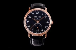 OM new product Blancpain villeret classic series 6639 moon phase display homemade 6639 movement full function men's watch