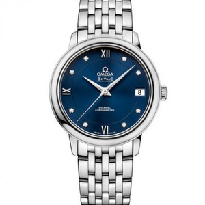 Omega De Ville 424.10.33.20.53.001 Blue Face Ladies Watch